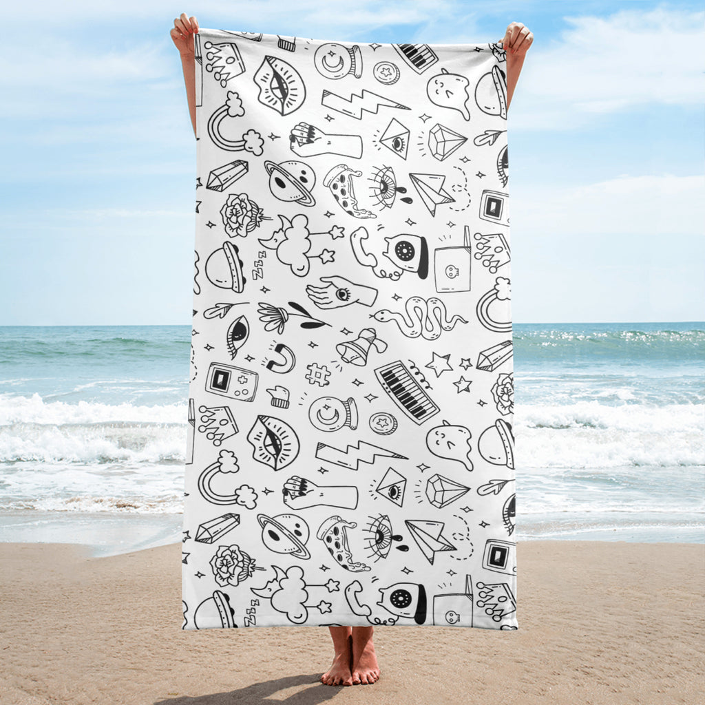 Scribble Sweats Towel