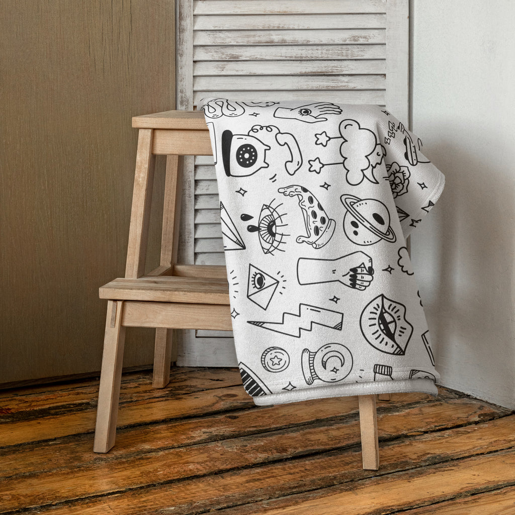 Scribble Sweats Towel