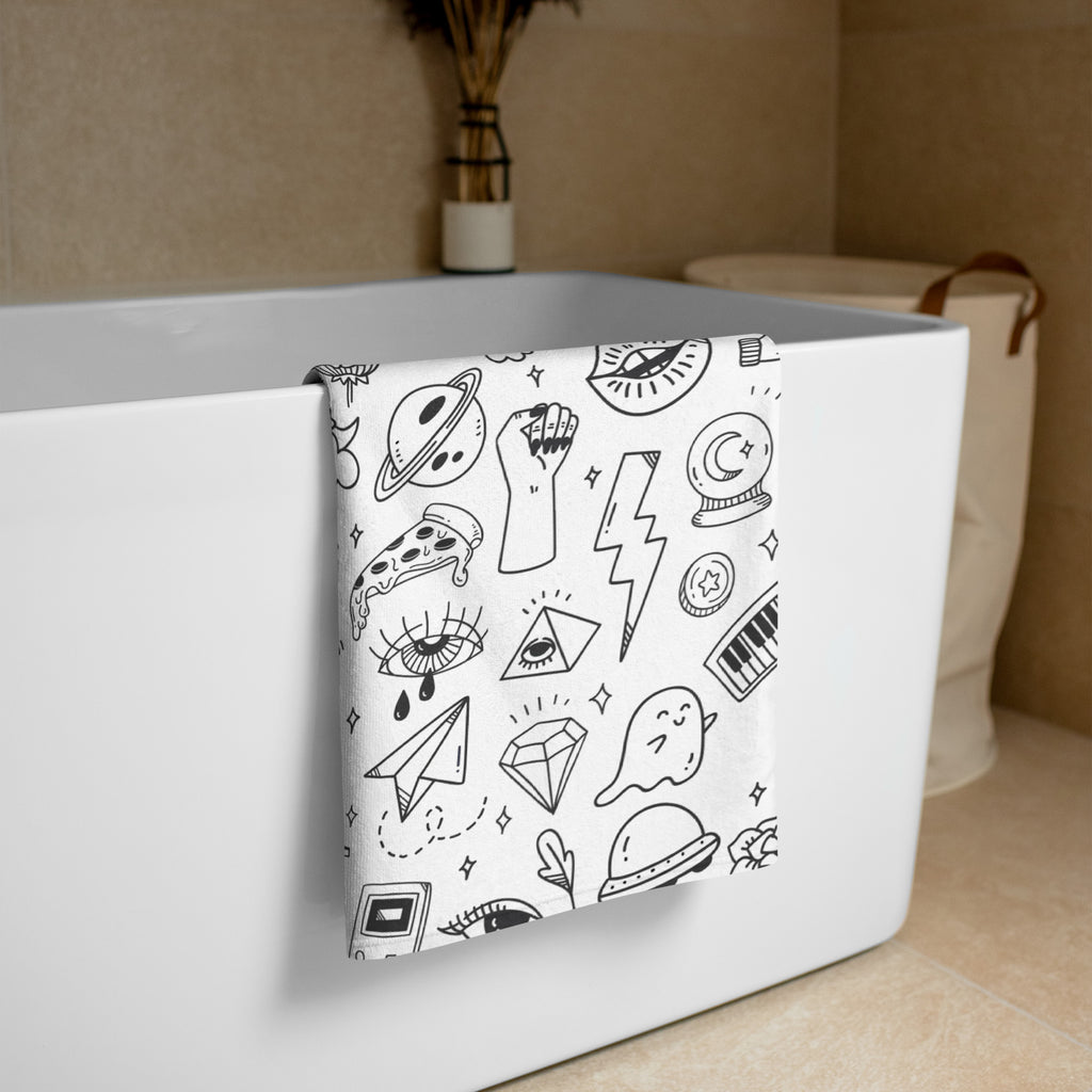 Scribble Sweats Towel